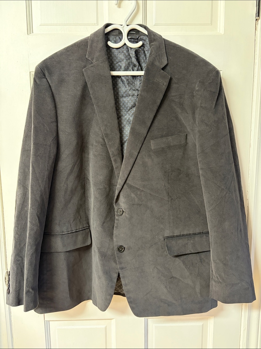 Lauren Ralph Lauren grey corduroy elbow patch sport jacket blazer men’s size 46R